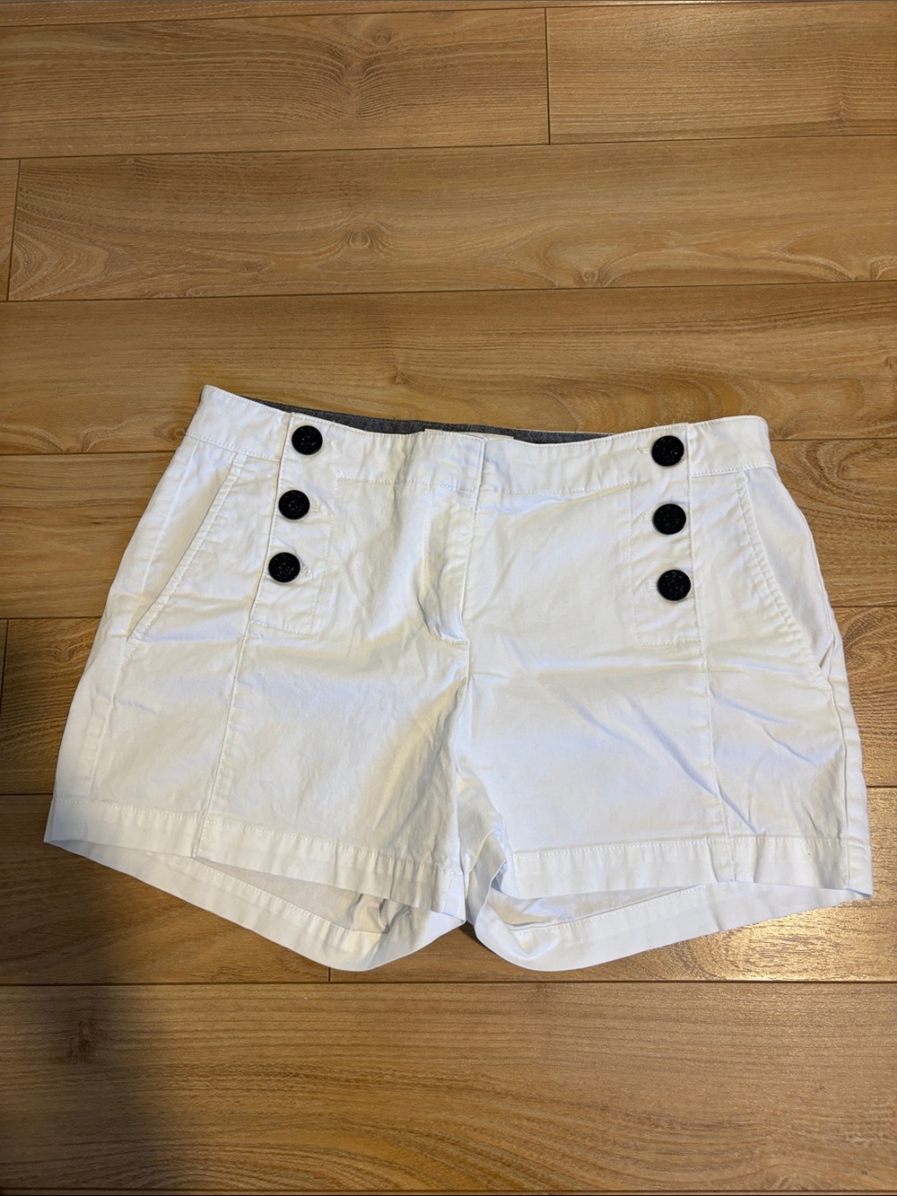 Nautica White Sailor-Style Button Shorts